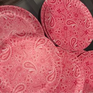 8 Sigrid Olsen Pink Paisley melamine Plates-perfect for kids or outdoor parties🩷